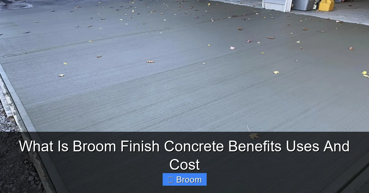 What Is Broom Finish Concrete Benefits Uses And Cost
