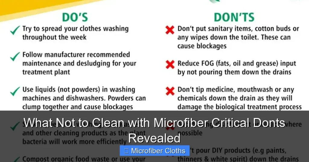 What Not to Clean with Microfiber Critical Donts Revealed