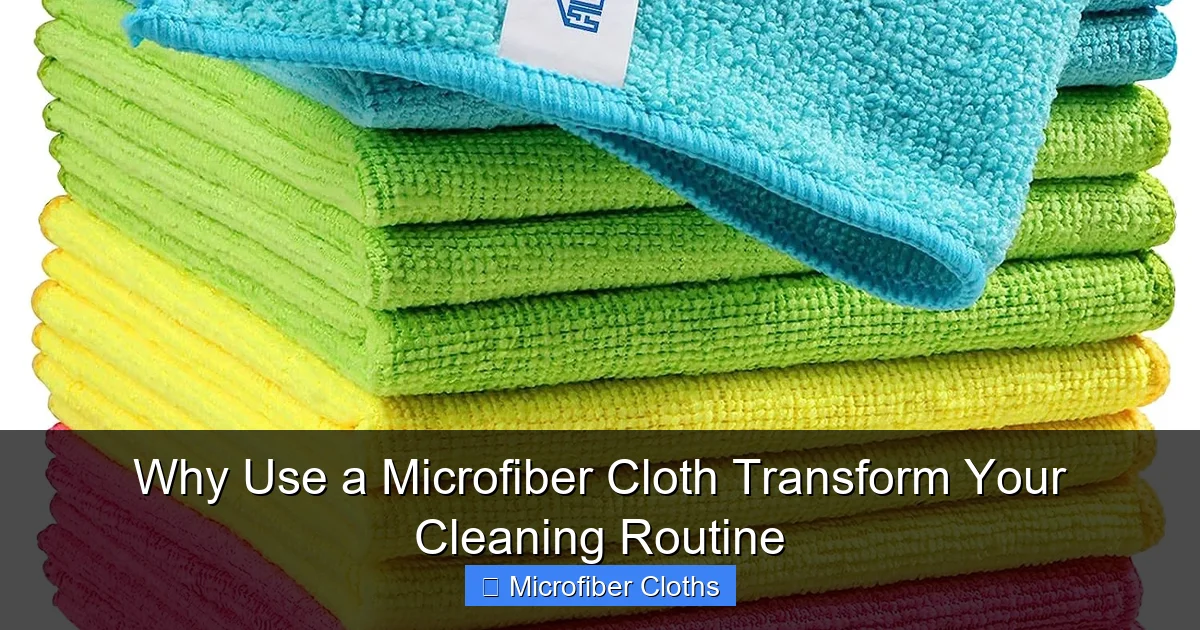 Why Use a Microfiber Cloth Transform Your Cleaning Routine